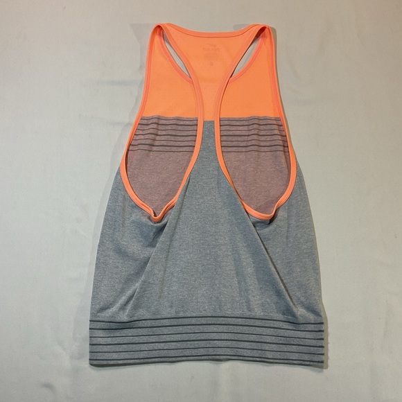 Nike Dry Fit Womens Training Orange Heathered Gray Razer Back Tank Top, Size XS - Picture 6 of 6